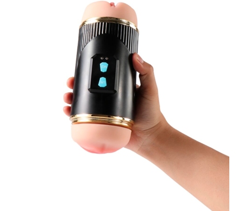 SHEQU - KAY DOUBLE MASTURBATOR WITH DUAL MOUTH AND VAGINA VIBRATION