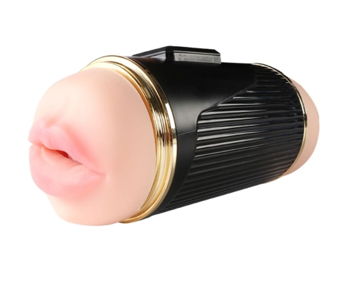 SHEQU - KAY DOUBLE MASTURBATOR WITH DUAL MOUTH AND VAGINA VIBRATION