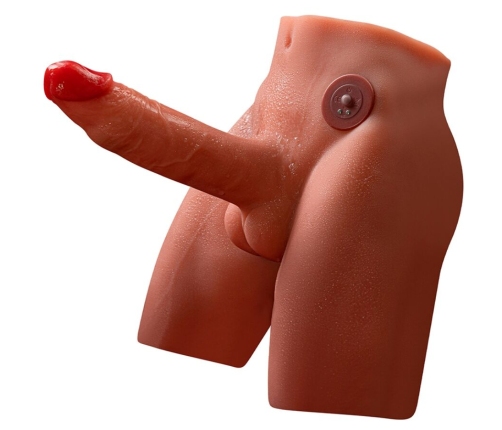 XISE - JASON REALISTIC DILDO MASTURBATOR WITH THRUSTING AND VIBRATION 17 CM