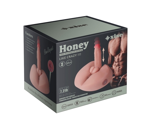 XISE - HONEY REALISTIC DILDO MASTURBATOR WITH VIBRATION 25 CM