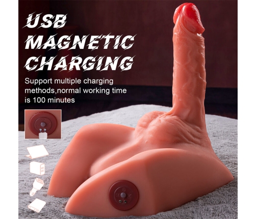 XISE - MICHAEL REALISTIC DILDO AND ANUS MASTURBATOR WITH THRUSTING 15 CM