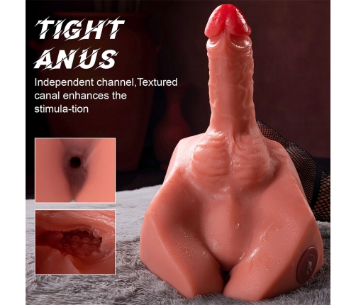 XISE - MICHAEL REALISTIC DILDO AND ANUS MASTURBATOR WITH THRUSTING 15 CM