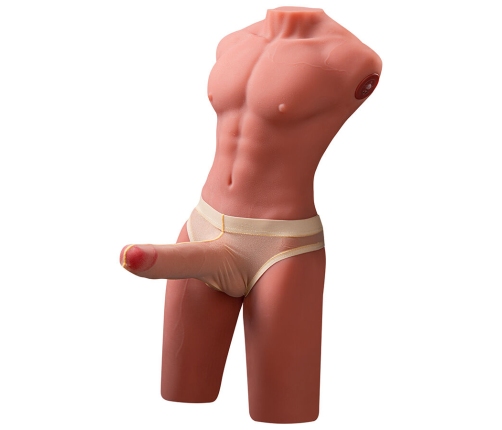 XISE - JASON HALF BODY REALISTIC MALE TORSO WITH THRUSTING AND VIBRATION 55 CM