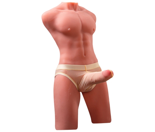 XISE - JASON HALF BODY REALISTIC MALE TORSO WITH THRUSTING AND VIBRATION 55 CM