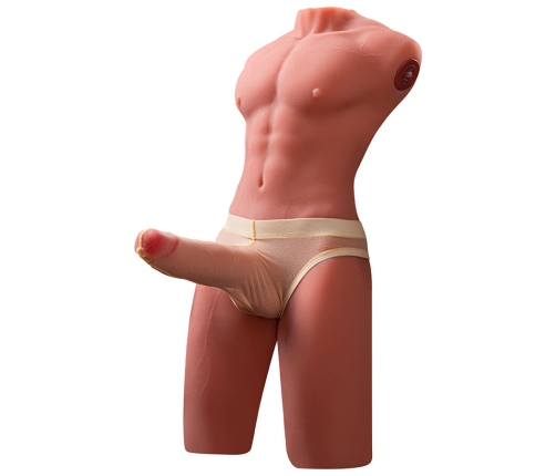 XISE - JASON HALF BODY REALISTIC MALE TORSO WITH THRUSTING AND VIBRATION 55 CM