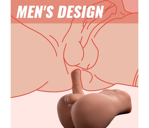 XISE - BERTLETT DILDO ASS REALISTIC DILDO AND ANUS MASTURBATOR FRONT POSITION WITH THRUSTING 18 CM