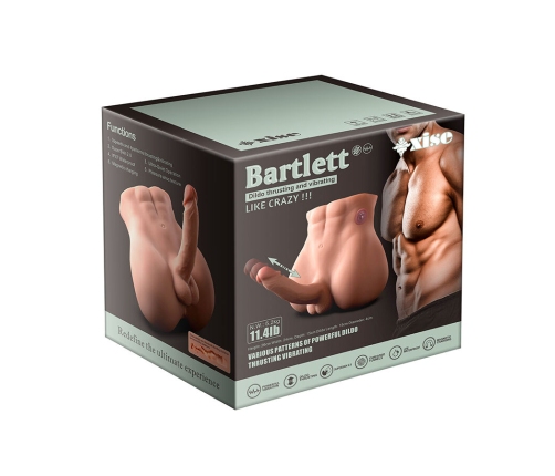 XISE - BERTLETT DILDO ASS REALISTIC DILDO AND ANUS MASTURBATOR FRONT POSITION WITH THRUSTING 18 CM