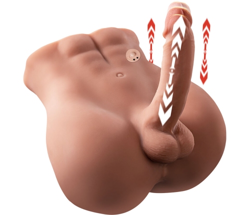 XISE - BERTLETT DILDO ASS REALISTIC DILDO AND ANUS MASTURBATOR FRONT POSITION WITH THRUSTING 18 CM