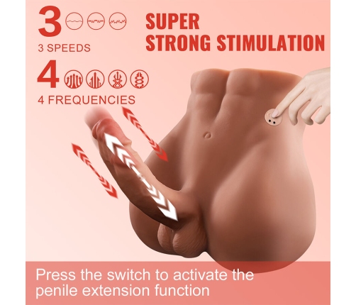 XISE - BERTLETT DILDO ASS REALISTIC DILDO AND ANUS MASTURBATOR FRONT POSITION WITH THRUSTING 18 CM