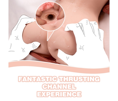 XISE - TINY THRUSTING REALISTIC TORSO WITH FEMALE VIBRATION 40 CM