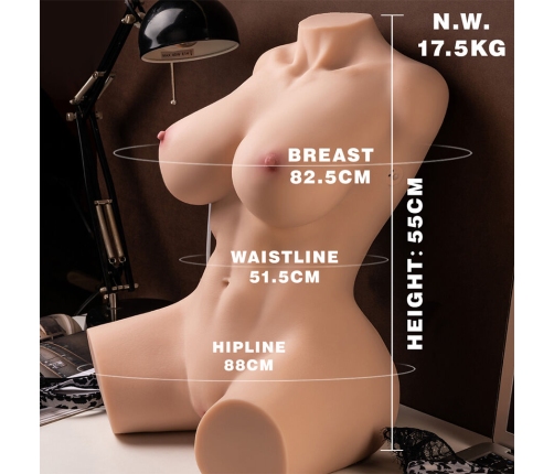 XISE - MURIEL FEMALE REALISTIC TORSO WITH THRUSTING 55 CM