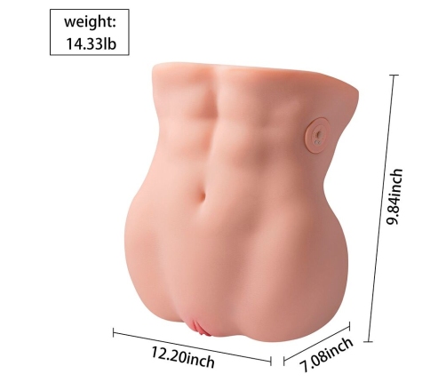 XISE - LYDIA FEMALE VAGINA MASTURBATOR WITH THRUSTING 25 CM