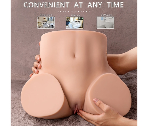 XISE - ETHEL THRUSTING REALISTIC VAGINA MASTURBATOR WITH MULTI-POSITION VIBRATION