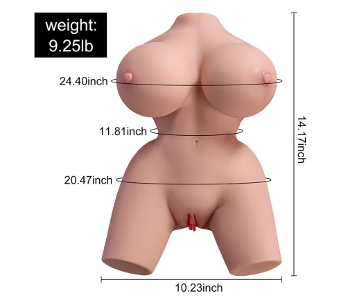 XISE - FRIEDA REALISTIC FEMALE TORSO WITH VIBRATION 36 CM