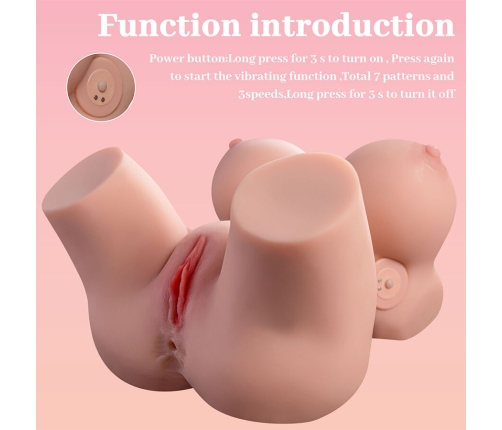 XISE - FRIEDA REALISTIC FEMALE TORSO WITH VIBRATION 36 CM