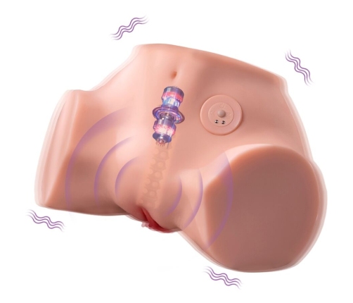 XISE - FENNIE SHAKING REALISTIC MULTIPOSITION VAGINA AND ANUS MASTURBATOR WITH VIBRATION