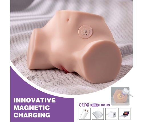 XISE - FENNIE SHAKING REALISTIC MULTIPOSITION VAGINA AND ANUS MASTURBATOR WITH VIBRATION