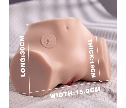 XISE - FENNIE SHAKING REALISTIC MULTIPOSITION VAGINA AND ANUS MASTURBATOR WITH VIBRATION