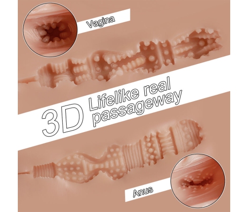 XISE - TRACY VIBRATING REALISTIC MULTIPOSITION VAGINA AND ANUS MASTURBATOR