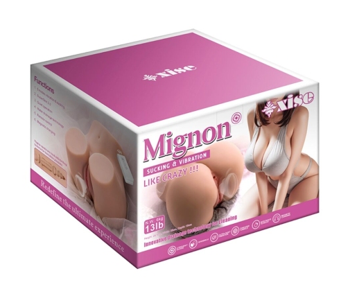 XISE - MIGNON SUCKING REALISTIC VAGINA MASTURBATOR WITH VIBRATION AND SUCTION AND REMOTE CONTROL 6 KG