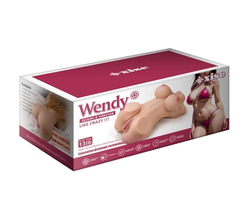 XISE - WENDY SUCKING FEMALE TORSO WITH VIBRATION AND REMOTE CONTROL 6 KG