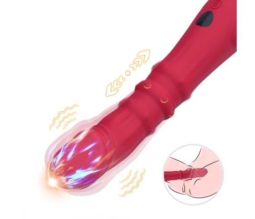 ARMONY - THERMO-ADJUSTABLE POINT A STIMULATOR VIBRATOR DILDO RED