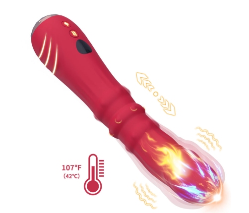 ARMONY - THERMO-ADJUSTABLE POINT A STIMULATOR VIBRATOR DILDO RED