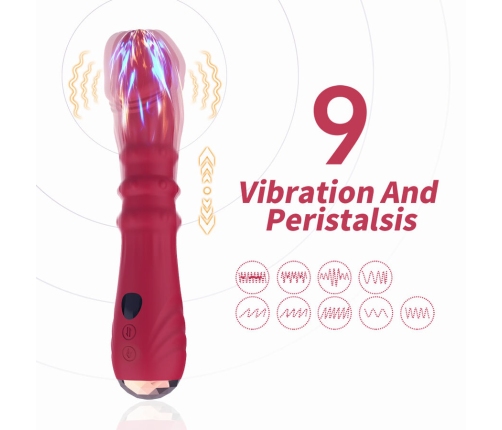 ARMONY - THERMO-ADJUSTABLE POINT A STIMULATOR VIBRATOR DILDO RED
