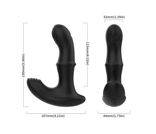 ARMONY - ANAL PROSTATE VIBRATOR REMOTE CONTROL BLACK