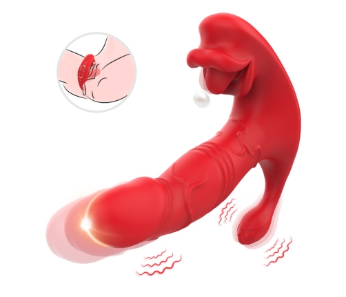 ARMONY - ANAL VIBRATOR PANTY C AND G-SPOT STIMULATOR REMOTE CONTROL RED