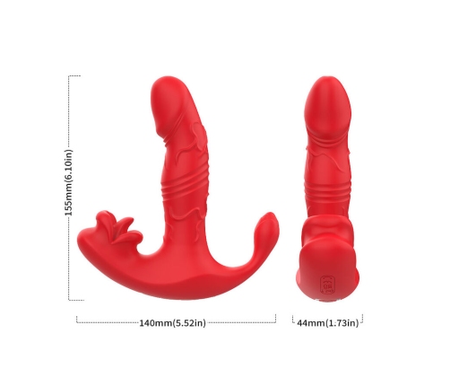 ARMONY - ANAL VIBRATOR PANTY C AND G-SPOT STIMULATOR REMOTE CONTROL RED