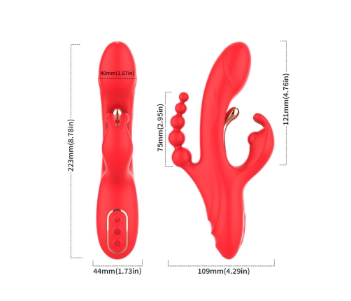 ARMONY - G-SPOT AND CLITORIS STIMULATOR VIBRATOR RED