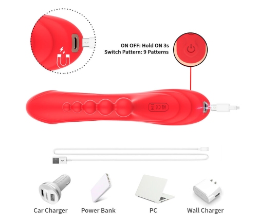 ARMONY - G-SPOT AND CLITORIS STIMULATOR VIBRATOR RED