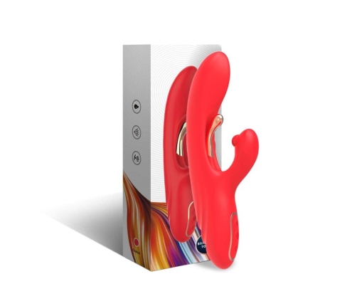 ARMONY - G-SPOT AND CLITORIS STIMULATOR VIBRATOR WITH OSCILLATING TONGUE RED