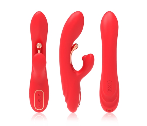 ARMONY - G-SPOT AND CLITORIS STIMULATOR VIBRATOR WITH OSCILLATING TONGUE RED