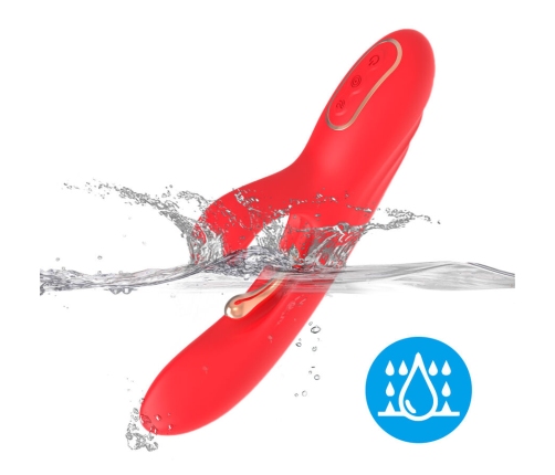 ARMONY - G-SPOT AND CLITORIS STIMULATOR VIBRATOR WITH OSCILLATING TONGUE RED