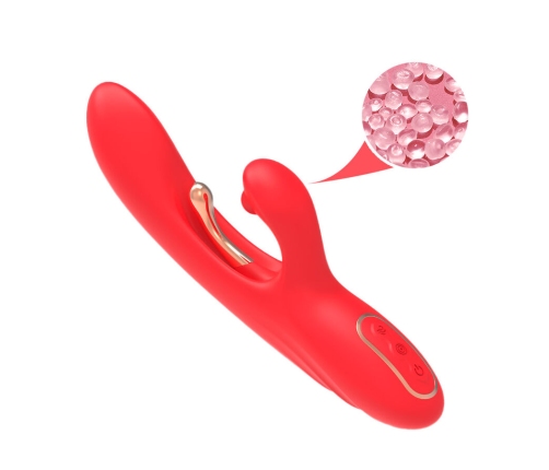 ARMONY - G-SPOT AND CLITORIS STIMULATOR VIBRATOR WITH OSCILLATING TONGUE RED