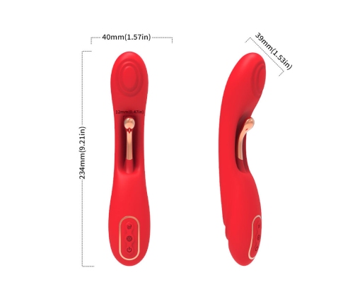 ARMONY - VIBRATOR WITH OSCILLATING TONGUE RED