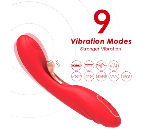 ARMONY - VIBRATOR WITH OSCILLATING TONGUE RED