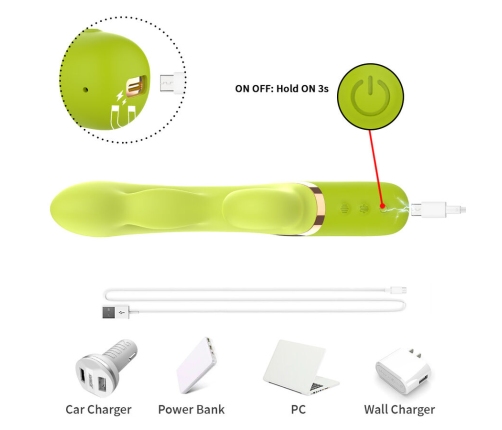 ARMONY - INFLABE POINT A TO STIMULATOR VIBRATOR GREEN