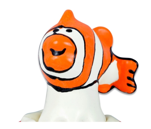 CONDOMERIE - HANDPAINTED NOVELTY CONDOMS FISH ORANGE