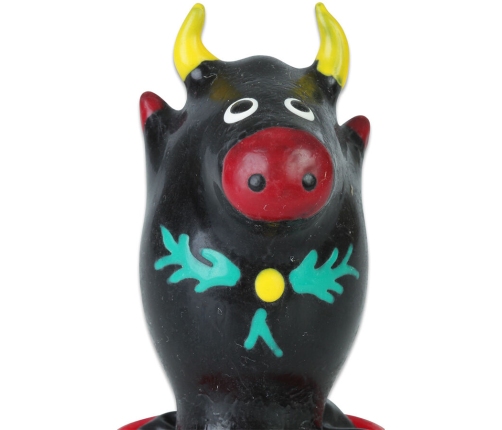 CONDOMERIE - HANDPAINTED NOVELTY CONDOMS BULL BLACK MODEL 1