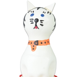 CONDOMERIE - HANDPAINTED NOVELTY CONDOMS CAT WHITE