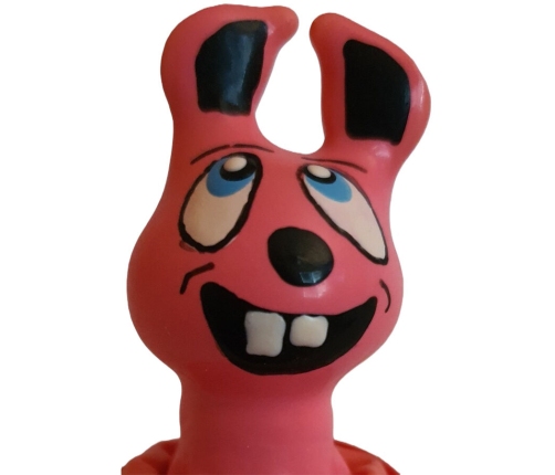CONDOMERIE - HANDPAINTED NOVELTY CONDOMS LAUGHING PINK HARE