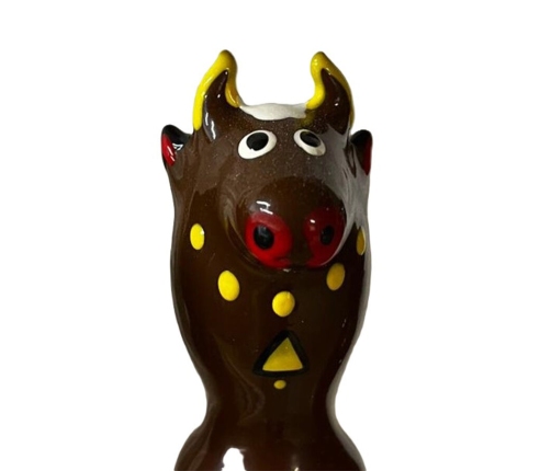 CONDOMERIE - HANDPAINTED NOVELTY CONDOMS BULL BLACK MODEL 2