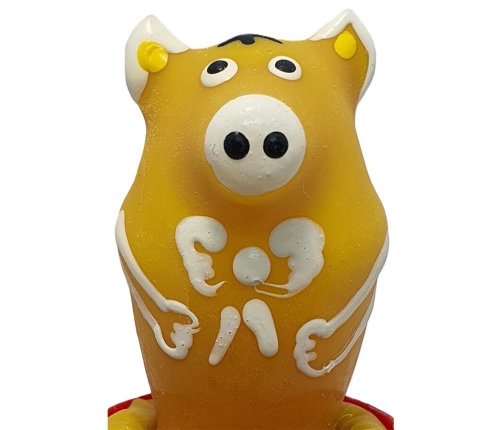 CONDOMERIE - HANDPAINTED NOVELTY CONDOMS PIG SITTING YELLOW