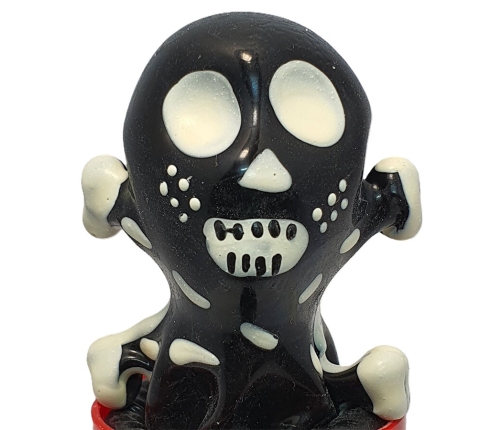 CONDOMERIE - HANDPAINTED NOVELTY CONDOMS SKULL BLACK MODEL 2