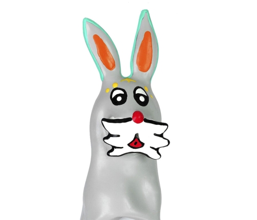 CONDOMERIE - HANDPAINTED NOVELTY CONDOMS BUNNY XL