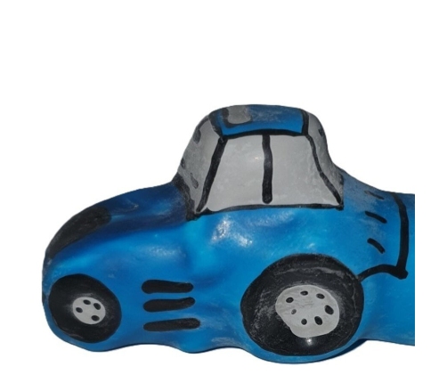 CONDOMERIE - HANDPAINTED NOVELTY CONDOMS TRACTOR BLUE XL
