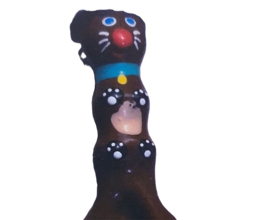 CONDOMERIE - HANDPAINTED NOVELTY CONDOMS BROWN DACHSHUND XL